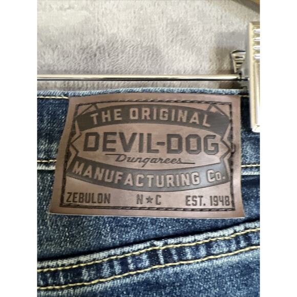Devil Dog Jeans Mens 30x30 Blue Slim Tapered Sanforized Denim 29" Inseam - Picture 4 of 15